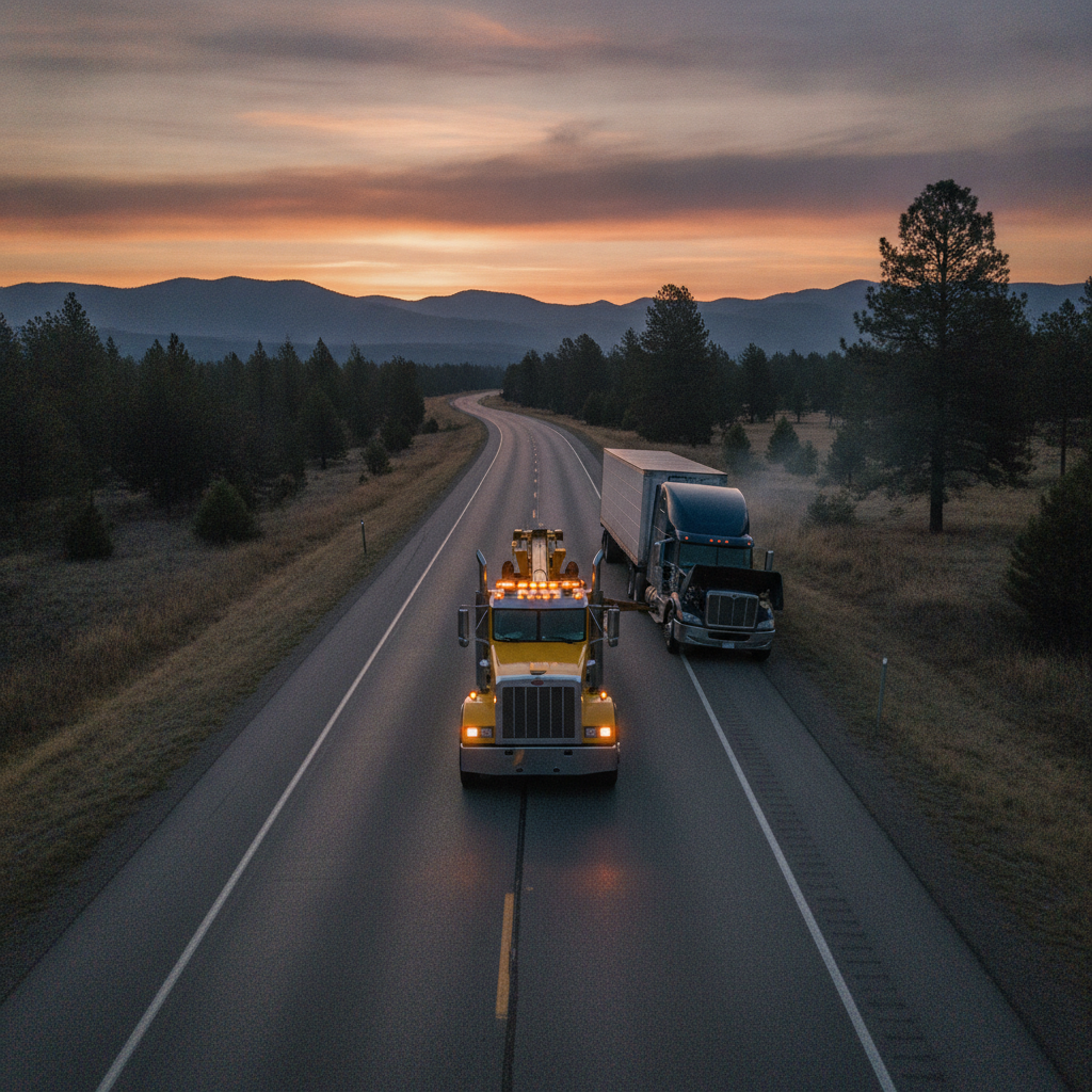 done Truck Breakdown Service - No Face and No Text